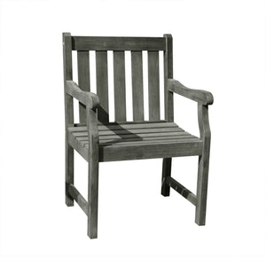 Homeroots Distressed Garden Armchair  Wood 390000