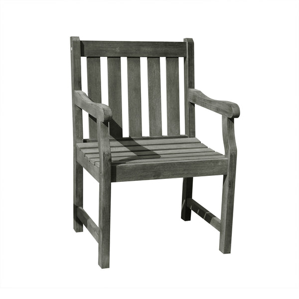 Homeroots Distressed Garden Armchair  Wood 390000