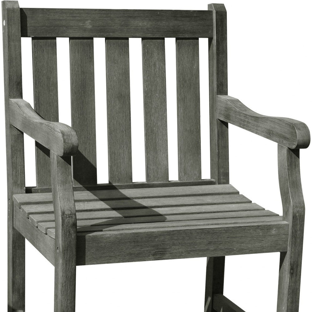 Homeroots Distressed Garden Armchair  Wood 390000