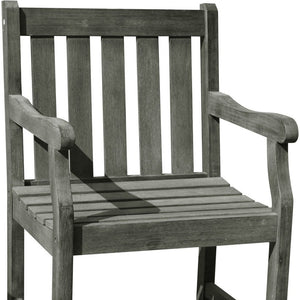 Homeroots Distressed Garden Armchair  Wood 390000