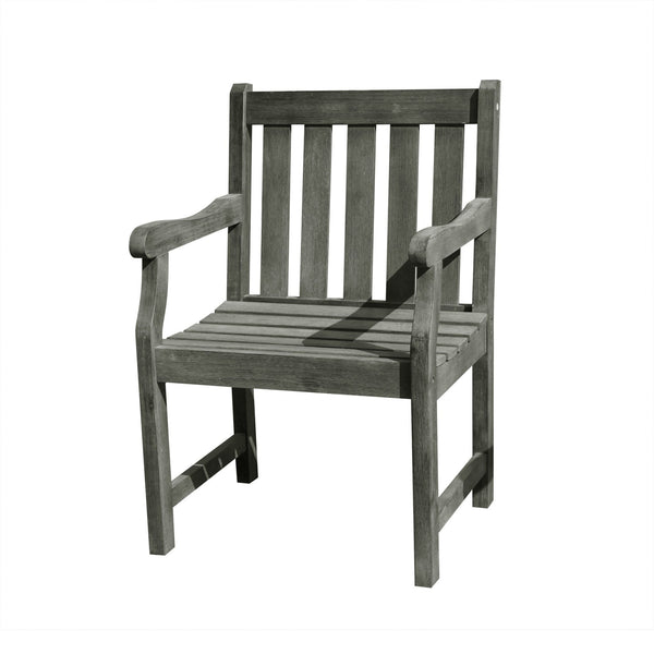 Homeroots Distressed Garden Armchair  Wood 390000
