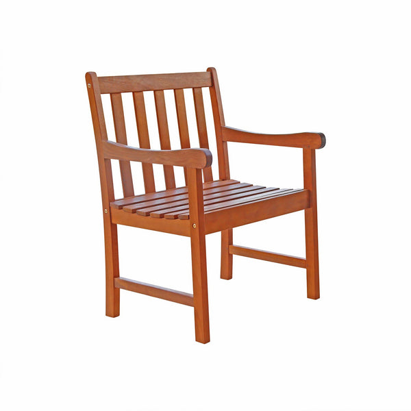 Homeroots Brown Patio Armchair  Wood 390003