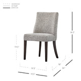 New Paris Fabric Chair - Set of 2 Drizzle Gray 3900043-328KD New Pacific Direct