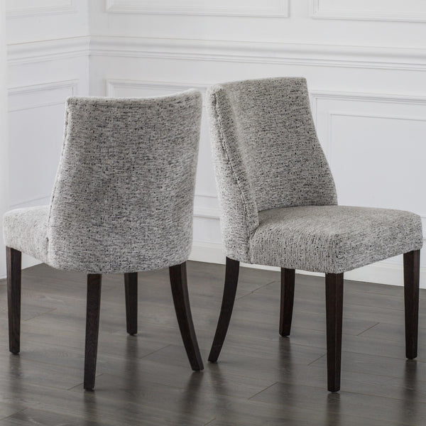 New Paris Fabric Chair - Set of 2 Drizzle Gray 3900043-328KD New Pacific Direct