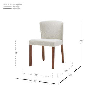 New Pacific Direct Albie Fabric Dining Side Chair Set Of 2 - Chic Low-back Design In Stylish Faux Leather & Fabric Options Cardiff Cream 100% Polyester 3900076-276-npd