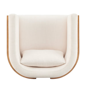 New Pacific Direct Velma Accent Arm Chair w/ Rattan Shortbread/Natural 33 x 29.5 x 29.5