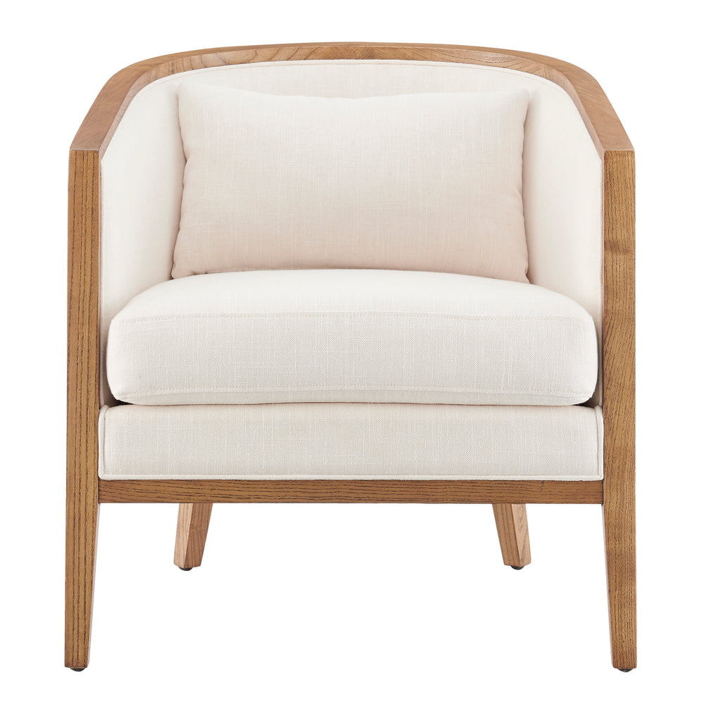 New Pacific Direct Tillman Accent Arm Chair w/ Rattan Shortbread/Natural 28 x 30 x 29.5