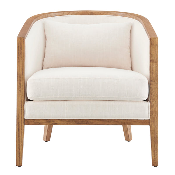 New Pacific Direct Tillman Accent Arm Chair w/ Rattan Shortbread/Natural 28 x 30 x 29.5