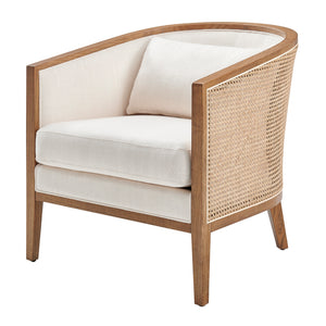 New Pacific Direct Tillman Accent Arm Chair w/ Rattan Shortbread/Natural 28 x 30 x 29.5