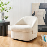 New Pacific Direct Hurley Fabric Swivel Accent Chair Palladian Beige 29 x 32 x 27.5