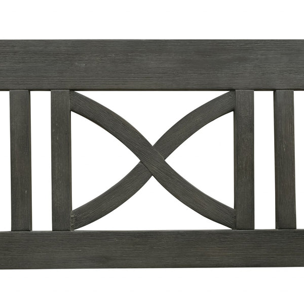 Homeroots Distressed Grey Garden Armchair  Wood 390007