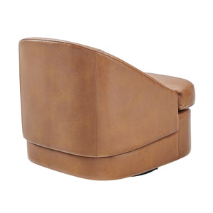 New Pacific Direct Hurley PU Swivel Accent Chair Borneo Chocolate 29 x 32 x 27.5