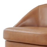 New Pacific Direct Hurley PU Swivel Accent Chair Borneo Chocolate 29 x 32 x 27.5