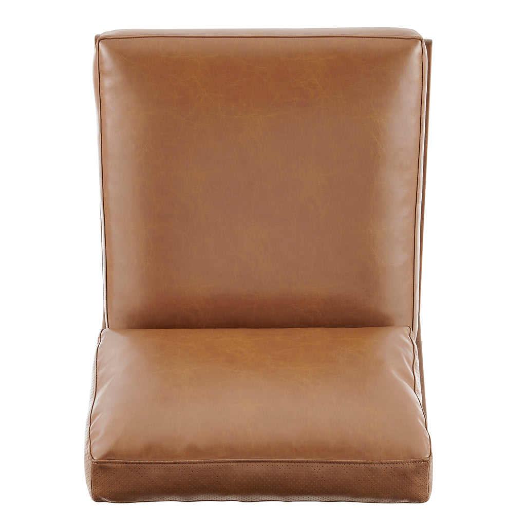 New Pacific Direct Chandler PU Accent Chair Borneo Chocolate 25 x 31 x 30.5