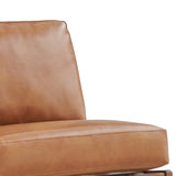 New Pacific Direct Chandler PU Accent Chair Borneo Chocolate 25 x 31 x 30.5