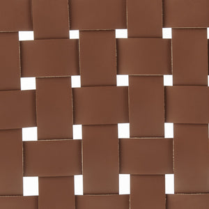 New Pacific Direct Marco Japandi Style Backless Counter Stool – 26" Height, Woven Faux Leather, Solid Wood Legs, Chic Design Ochre Brown  3900084-605-npd