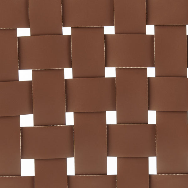 New Pacific Direct Marco Japandi Style Backless Counter Stool – 26" Height, Woven Faux Leather, Solid Wood Legs, Chic Design Ochre Brown  3900084-605-npd