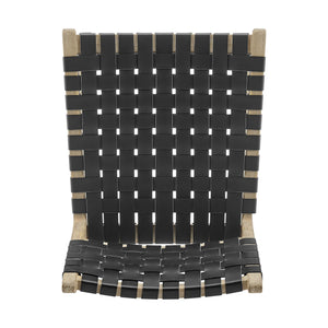 New Pacific Direct Marco Modern Chic Japandi Style Counter Stool With Woven Faux Leather Seat And Driftwood Frame Black  3900085-606-dwo-npd