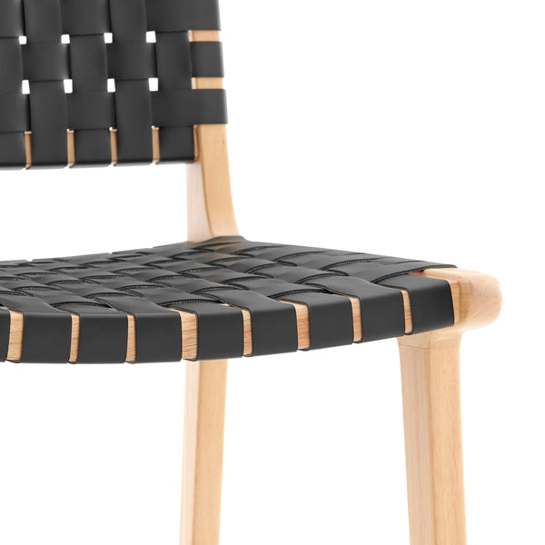 New Pacific Direct Marco PU Counter Stool Black 17.5 x 22 x 40