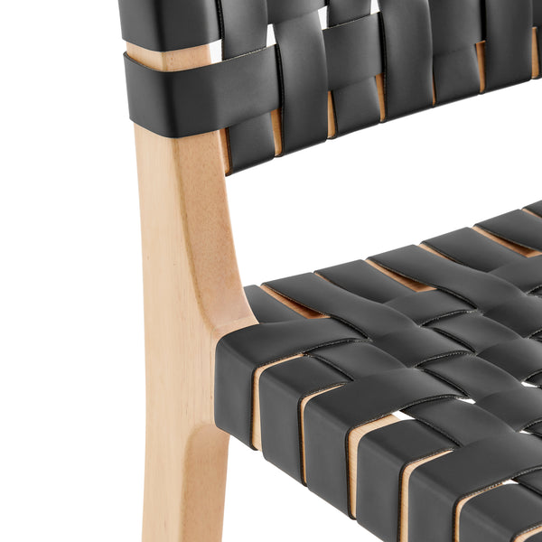 New Pacific Direct Marco PU Counter Stool Black 17.5 x 22 x 40