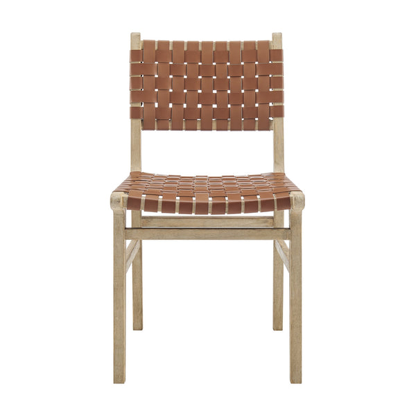 New Pacific Direct Marco Modern Chic Japandi Faux Leather Dining Side Chair Set With Driftwood Frame For Sophisticated Style Ochre Brown  3900086-605-dwo-npd