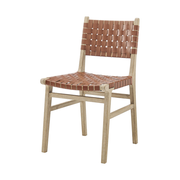 New Pacific Direct Marco Modern Chic Japandi Faux Leather Dining Side Chair Set With Driftwood Frame For Sophisticated Style Ochre Brown  3900086-605-dwo-npd