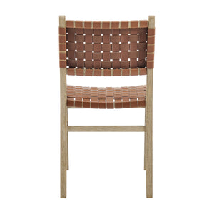 New Pacific Direct Marco Modern Chic Japandi Faux Leather Dining Side Chair Set With Driftwood Frame For Sophisticated Style Ochre Brown  3900086-605-dwo-npd