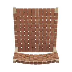 New Pacific Direct Marco Modern Chic Japandi Faux Leather Dining Side Chair Set With Driftwood Frame For Sophisticated Style Ochre Brown  3900086-605-dwo-npd