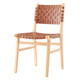 New Pacific Direct Marco PU Dining Side Chair - Set of 2 Ochre Brown 19.5 x 23 x 35