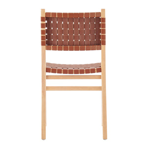 New Pacific Direct Marco PU Dining Side Chair - Set of 2 Ochre Brown 19.5 x 23 x 35