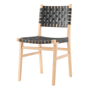 New Pacific Direct Marco PU Dining Side Chair - Set of 2 Black 19.5 x 23 x 35