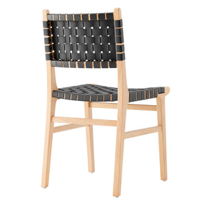 New Pacific Direct Marco PU Dining Side Chair - Set of 2 Black 19.5 x 23 x 35