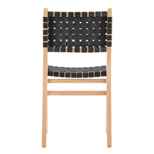 New Pacific Direct Marco PU Dining Side Chair - Set of 2 Black 19.5 x 23 x 35