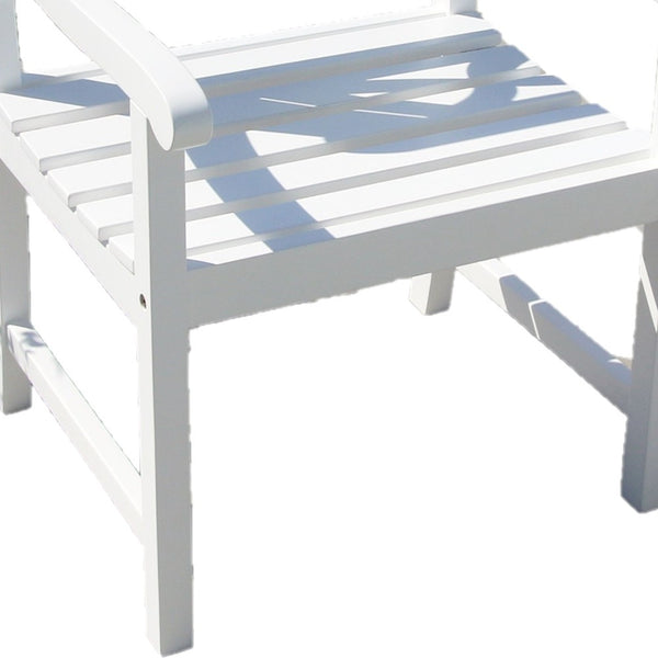 Homeroots White Garden Armchair  Wood 390008
