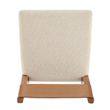 New Pacific Direct Kylo PU/ Fabric Dining Side Chair - Set of 2 Borneo Chocolate/Meridien Cream 21 x 24 x 35.5