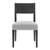 New Pacific Direct Kylo PU/ Fabric Dining Side Chair - Set of 2 Borneo Black/Meridien Gray 21 x 24 x 35.5