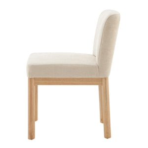 Bloomfield Fabric Low-Back Dining Side Chair - Set of 2 Santana Cream, Beige 3900093-636 New Pacific Direct