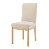 Bloomfield Fabric High-Back Dining Side Chair - Set of 2 Santana Cream, Beige 3900094-636 New Pacific Direct