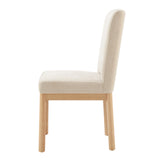 Bloomfield Fabric High-Back Dining Side Chair - Set of 2 Santana Cream, Beige 3900094-636 New Pacific Direct