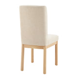 Bloomfield Fabric High-Back Dining Side Chair - Set of 2 Santana Cream, Beige 3900094-636 New Pacific Direct