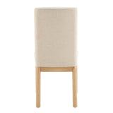 Bloomfield Fabric High-Back Dining Side Chair - Set of 2 Santana Cream, Beige 3900094-636 New Pacific Direct