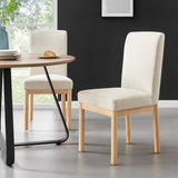 Bloomfield Fabric High-Back Dining Side Chair - Set of 2 Santana Cream, Beige 3900094-636 New Pacific Direct