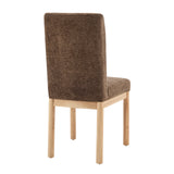 Bloomfield Fabric High-Back Dining Side Chair - Set of 2 Santana Dark Brown 3900094-637 New Pacific Direct