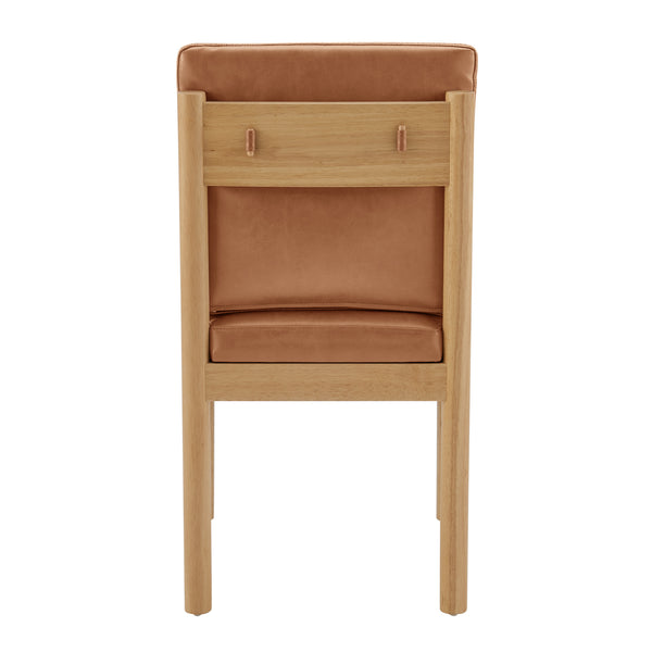 Melvin PU Dining Side Chair - Set of 2 Borneo Brown 3900098-601 New Pacific Direct