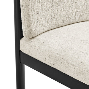 New Pacific Direct Melvin Modern Chenille Dining Side Chairs - Set Of 2 With Stylish Square Back And Brown Frame Concord Cream 100% Polyester 3900099-646-b-npd