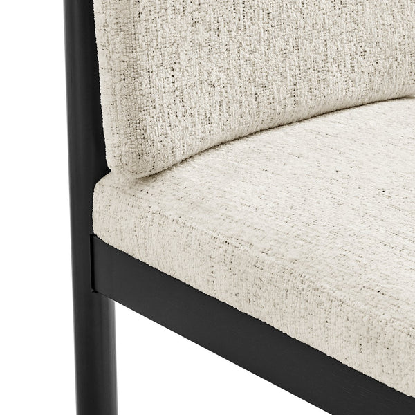 New Pacific Direct Melvin Modern Chenille Dining Side Chairs - Set Of 2 With Stylish Square Back And Brown Frame Concord Cream 100% Polyester 3900099-646-b-npd