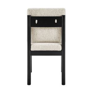 New Pacific Direct Melvin Modern Chenille Dining Side Chairs - Set Of 2 With Stylish Square Back And Brown Frame Concord Cream 100% Polyester 3900099-646-b-npd