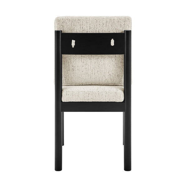 New Pacific Direct Melvin Modern Chenille Dining Side Chairs - Set Of 2 With Stylish Square Back And Brown Frame Concord Cream 100% Polyester 3900099-646-b-npd