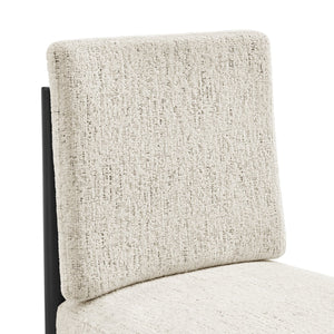 New Pacific Direct Melvin Modern Chenille Dining Side Chairs - Set Of 2 With Stylish Square Back And Brown Frame Concord Cream 100% Polyester 3900099-646-b-npd