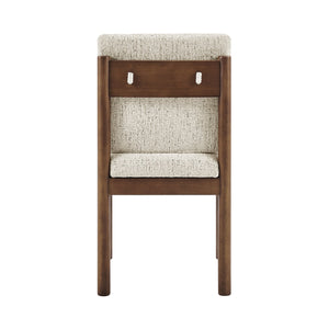 New Pacific Direct Melvin Modern Chenille Dining Side Chairs - Set Of 2 With Stylish Square Back And Brown Frame Concord Cream 100% Polyester 3900099-646-m-npd